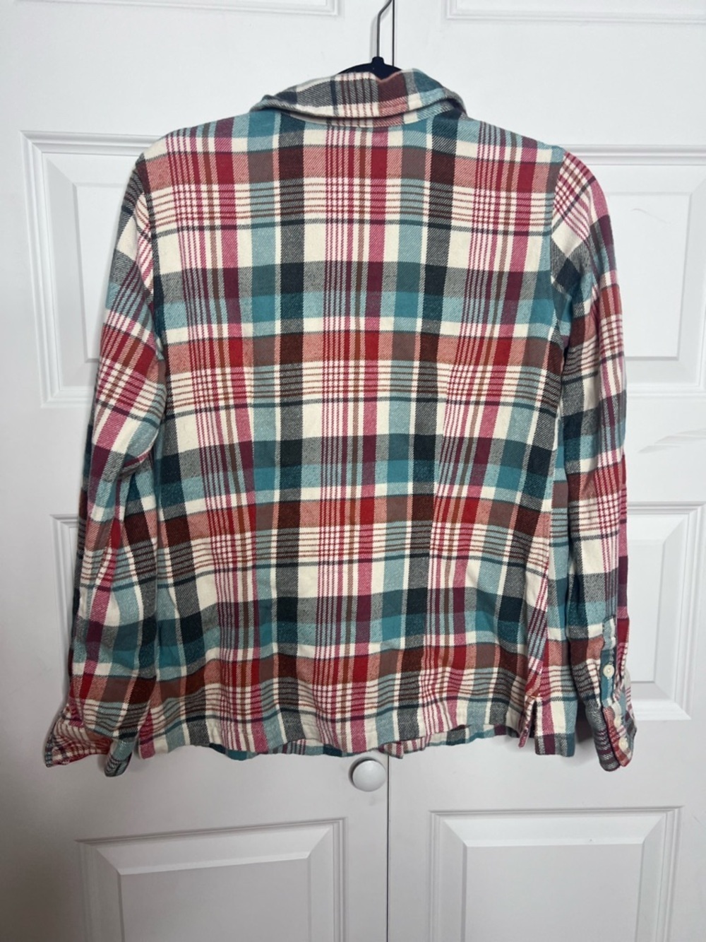 Patagonia Organic Cotton Plaid Flannel Shirt β Size 8 - Picture 4 of 5